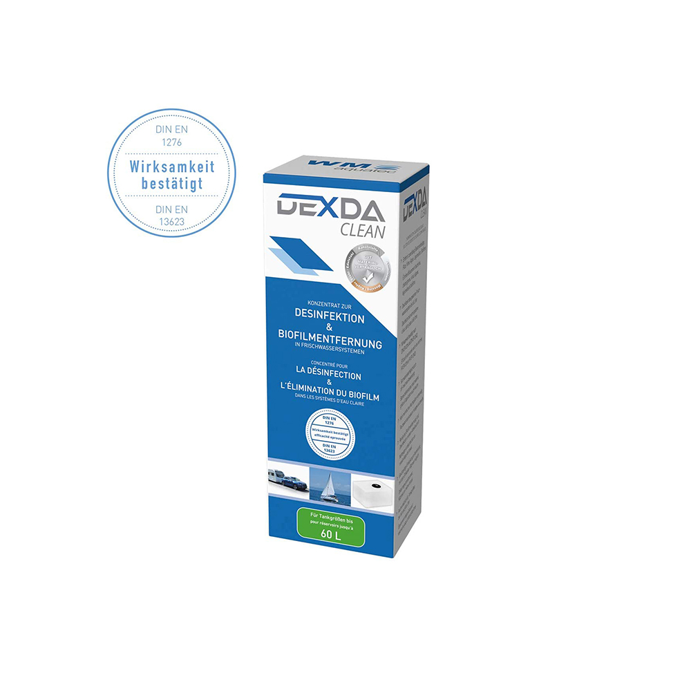 Dexda clean bis 60l 100ml Tankreinigung Leitungsdesinfektion Reiniger Trinkwasserdesinfektion