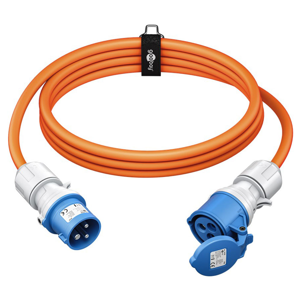 Goobay CEE-Verlängerung CEE-Stecker auf 1x CEE-Kupplung Stromkabel 10m 16A 230V