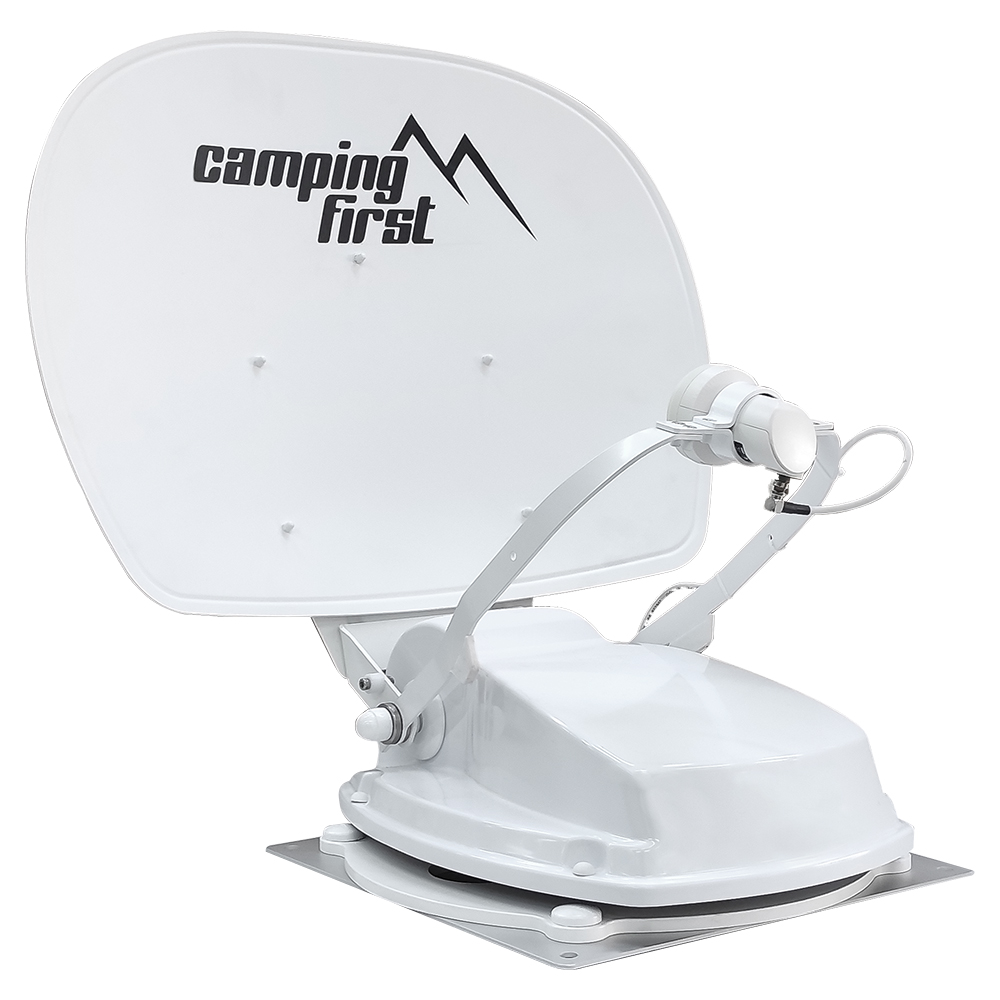 Camping first Satmex 55 plus vollautomatische Sat Antenne Satelllitenantenne 55cm Spiegel weiß