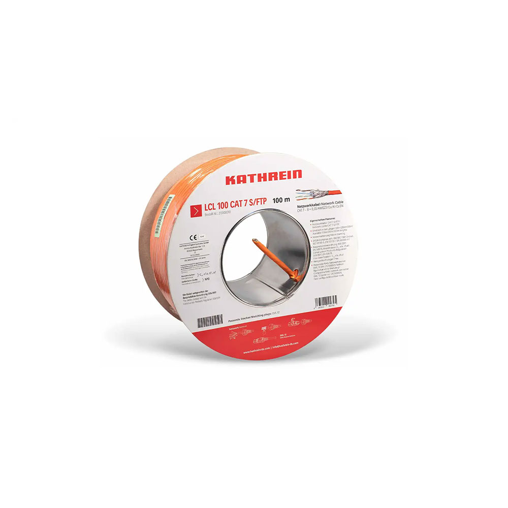 Kathrein LCL 100 Netzwerkkabel CAT 7 S/FTP PVC 100m Patchkabel S/FTP-Datenkabel