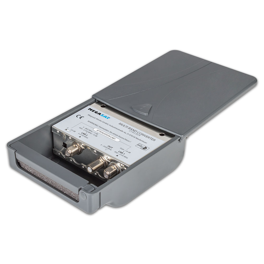 Megasat-Stacker-offen57ff830151307 Megasat Stacker / Destacker Sat Einkabel Verteiler Konverter 2 Receiver 1 Leitung TV