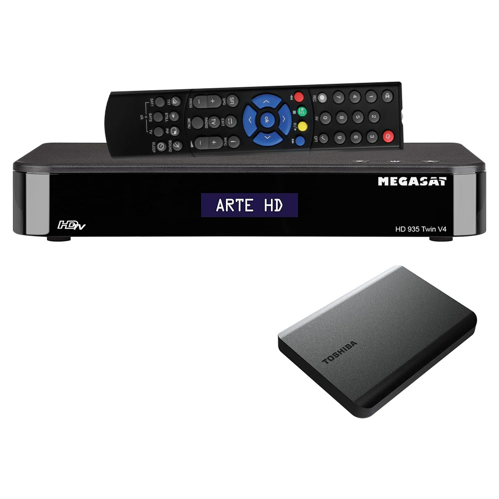 Megasat HD 935 Twin V4 HDTV Sat Receiver SAT>IP  & 1TB Festplatte Festplattenreceiver