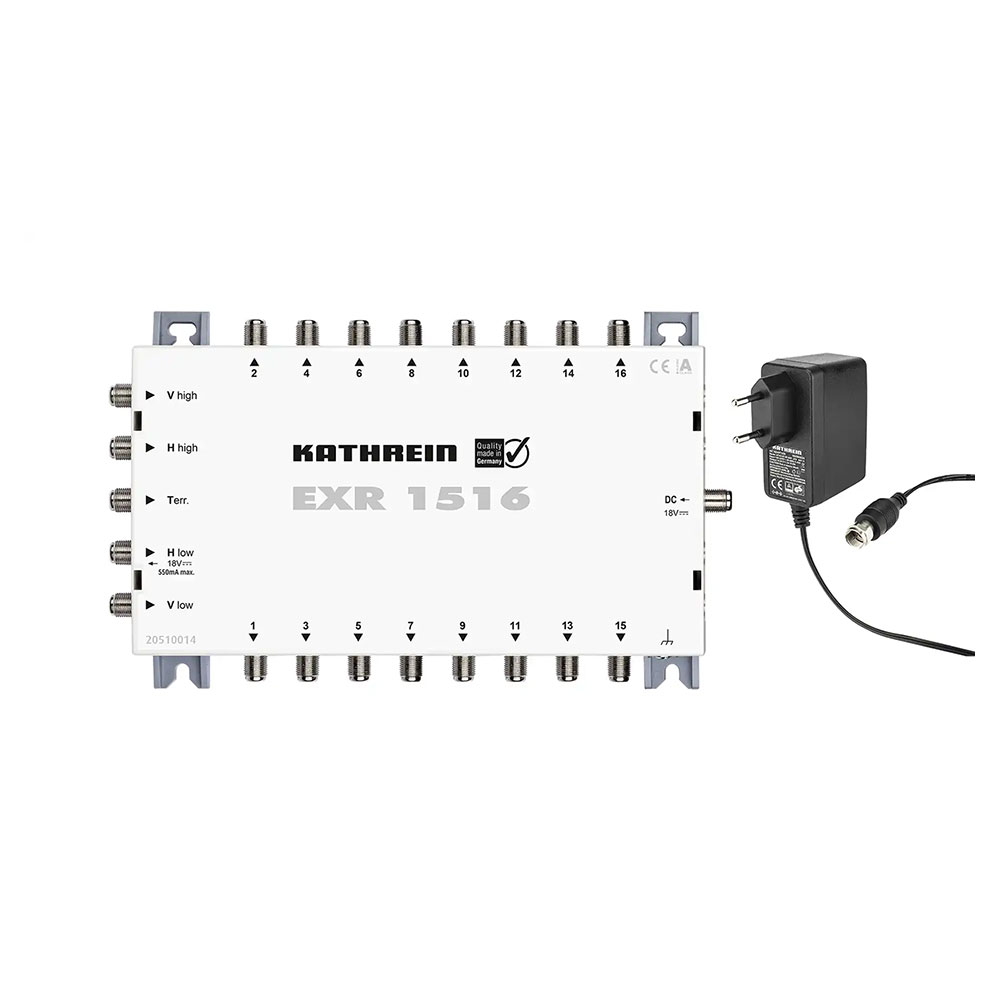 Kathrein EXR 1516 5/16 Sat Multischalter Verteiler Speisesystem Quad LNB tauglich