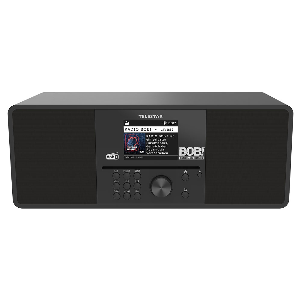 BOBs Rock Radio 2.0 black Stereo DAB+ UKW Internetradio mit CD Player Digitalradio 