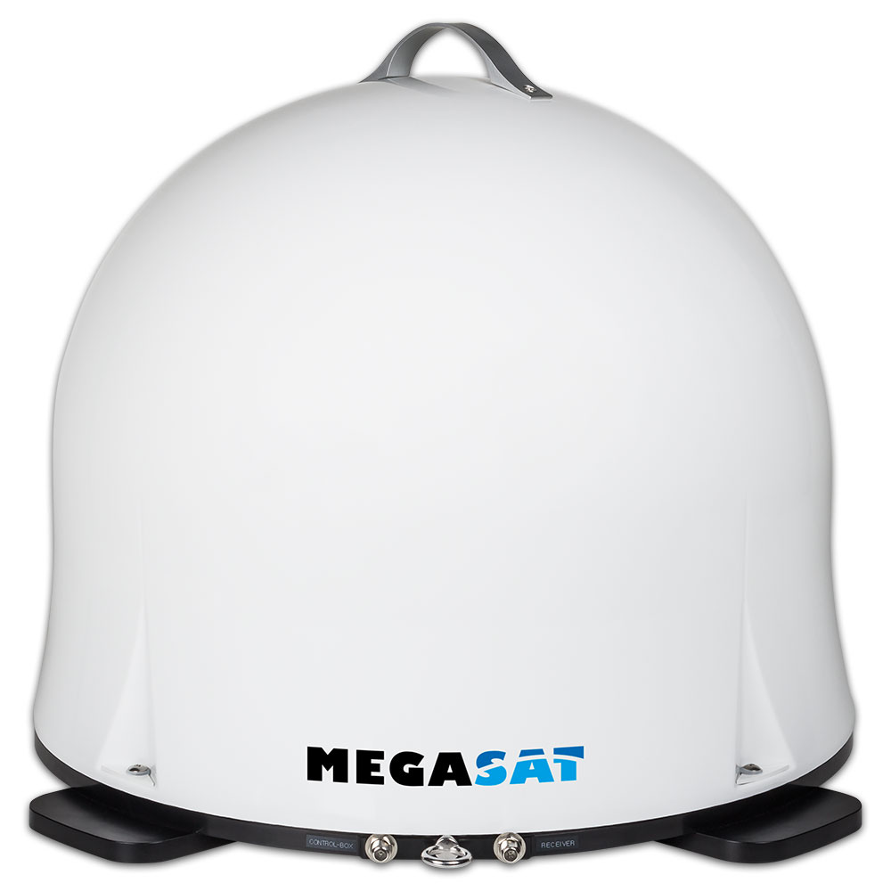 Megasat-Campingman-Portable-2-Frontansicht Megasat Campingman Portable 2 Twin Auto Skew mobile Sat System Antenne