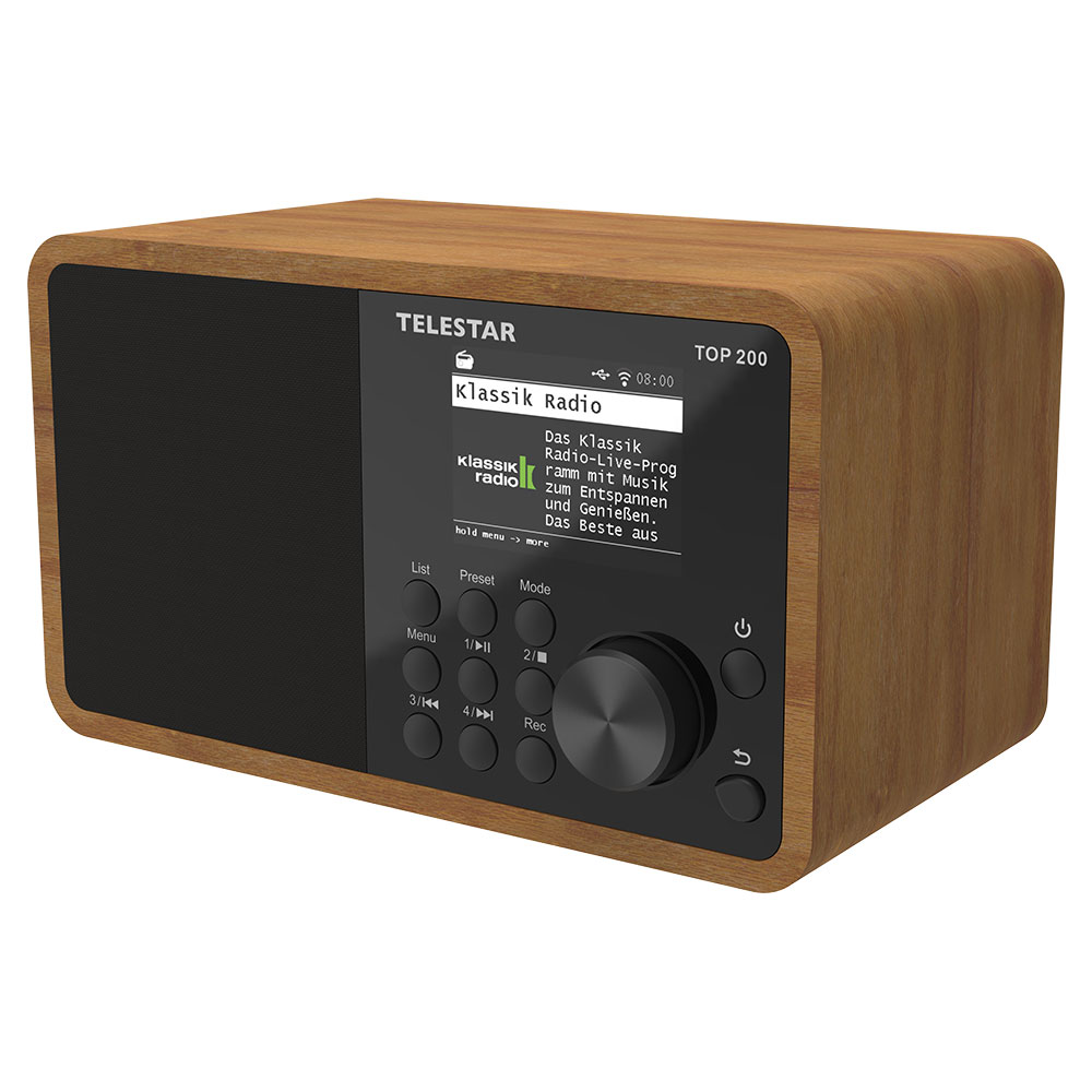 TELESTAR TOP 200 Holz DAB+ UKW Internetradio Radio Digitalradio Empfangsteil mit Bluetooth