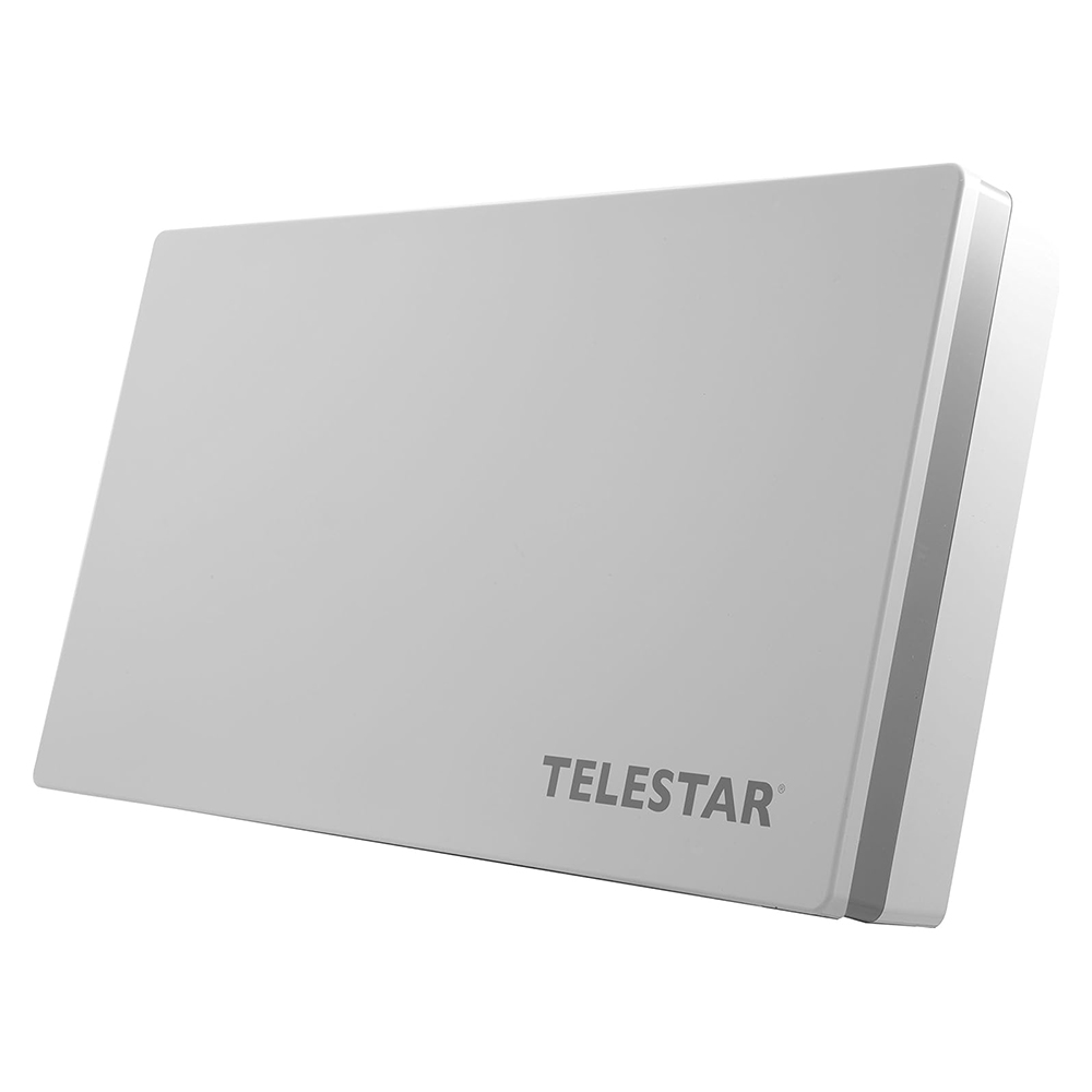 Telestar DIGIFLAT 1 Flachantenne Single Sat Spiegel LNB Satelliten Antenne hellgrau 1 Teilnehmer