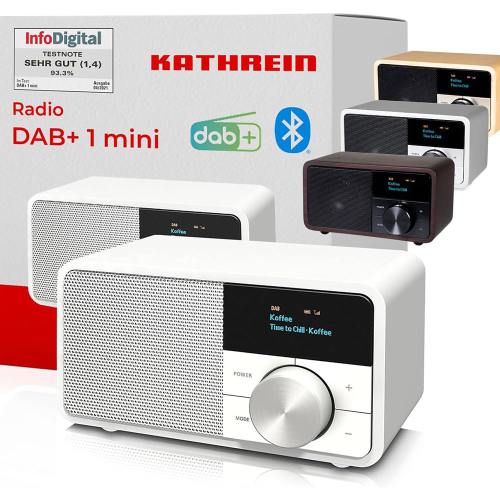 Kathrein DAB+ 1 mini weiß portables Radio DAB/UKW mit Akku 20 Stunden Streaming gebraucht