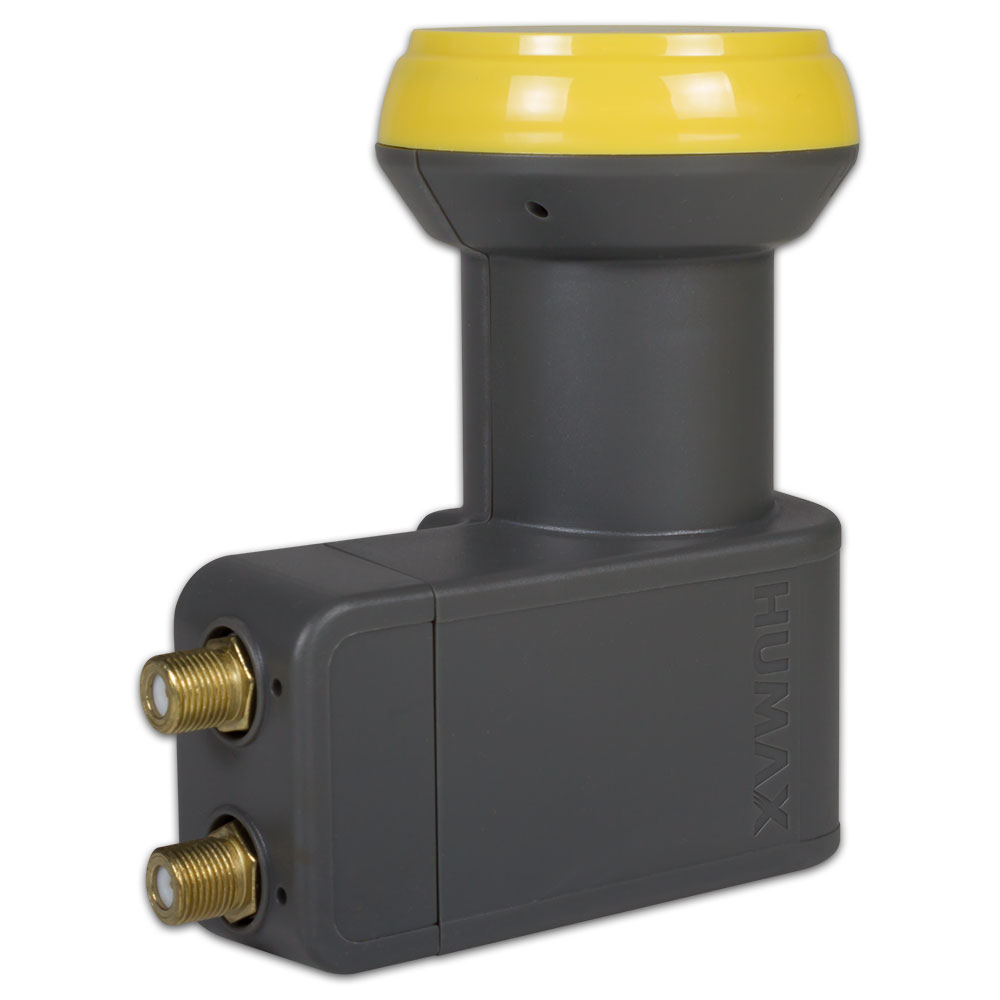 Humax-LNB-122 Humax 122 Gold Twin Sat LNB HD 40mm feed Satelliten 0,1dB Digital HDTV