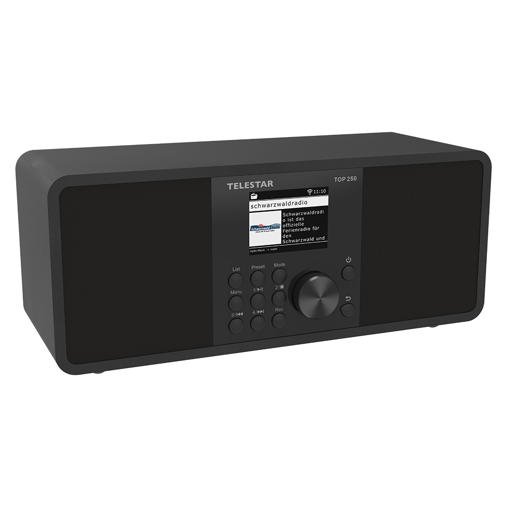 TELESTAR TOP 250 Stereo DAB+ UKW Internetradio Radio Digitalradio schwarz
