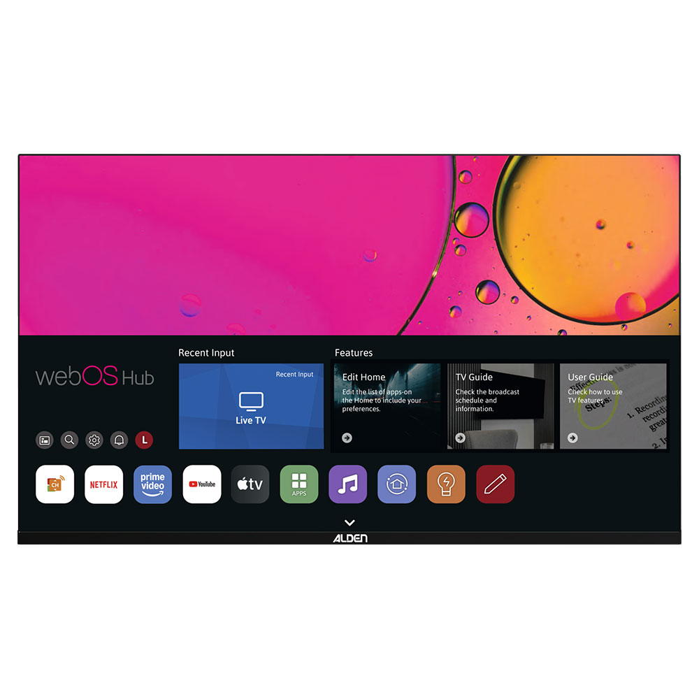 ALDEN LED-TV 19 Zoll SMARTWide Vision WebOS Smart Camping DVB-S2/C/T2 Fernseher 12V TV