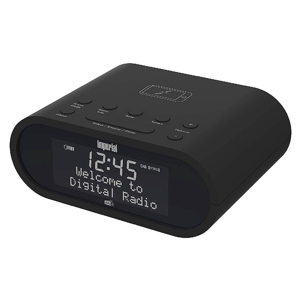 Imperial DABMAN D20 schwarz Radiowecker DAB+ / DAB/UKW Mono Wecker Uhrenradio Wireless-Charging Funk