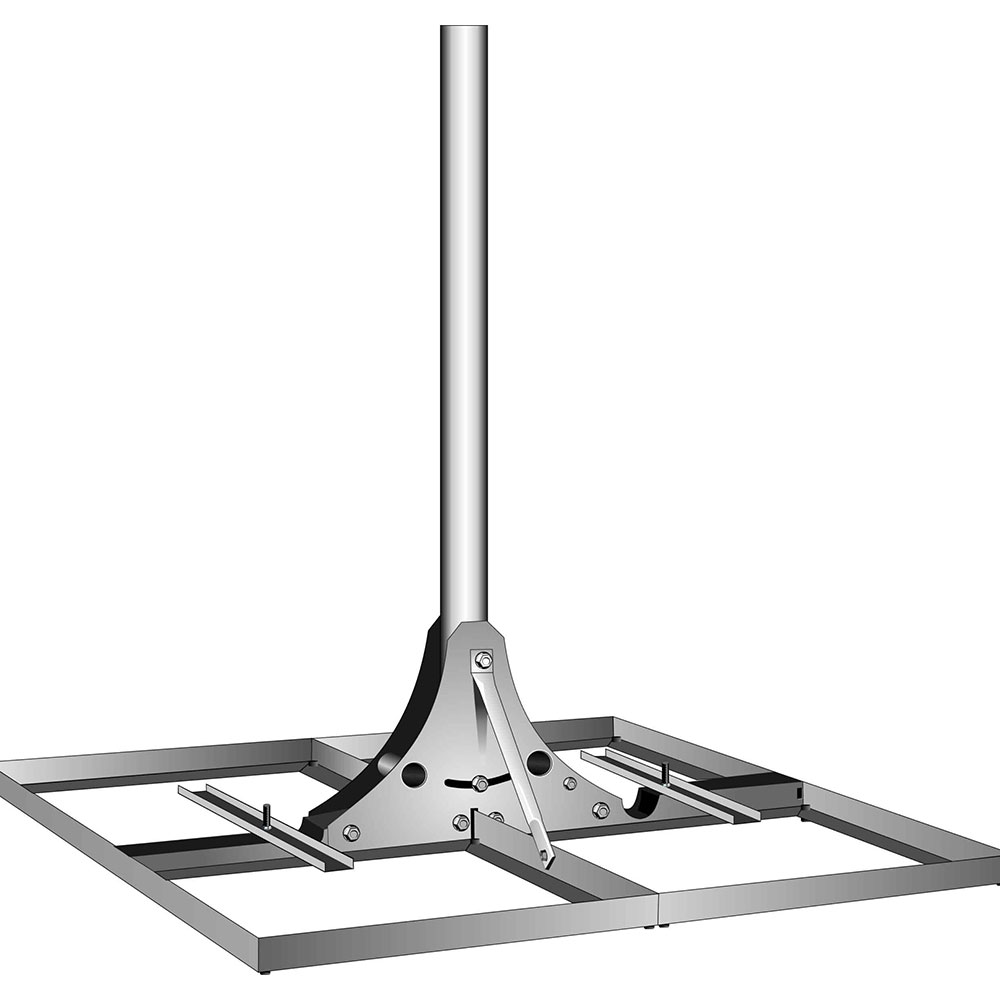 Kathrein ZAS 150 Flachdachständer passend für SAT-Antennen bis Ø 120 cm  Stahl 60mm Rohrdurchmesser 