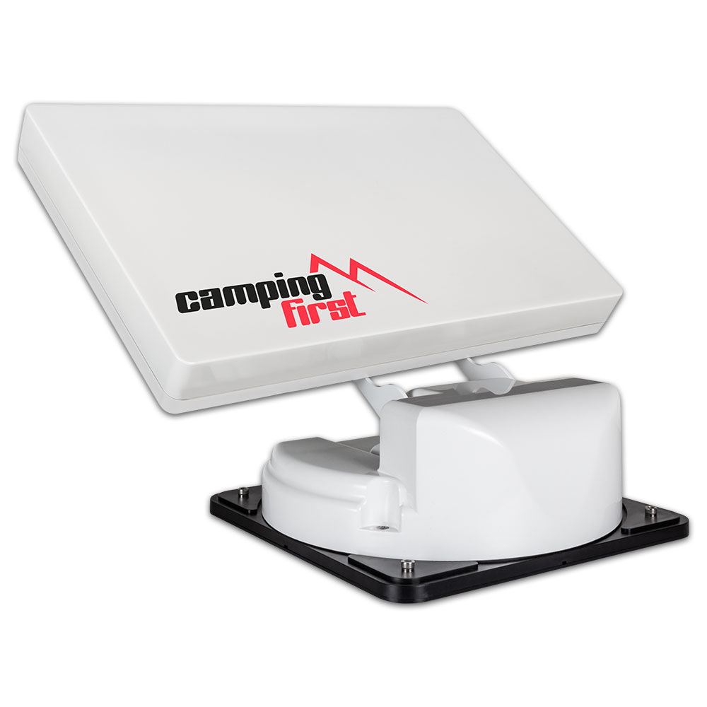 Satmex-Flat-Frontansicht Camping first Satmex Flat vollautomatische Sat Twin Antenne System Satelllitenantenne Flachantenne