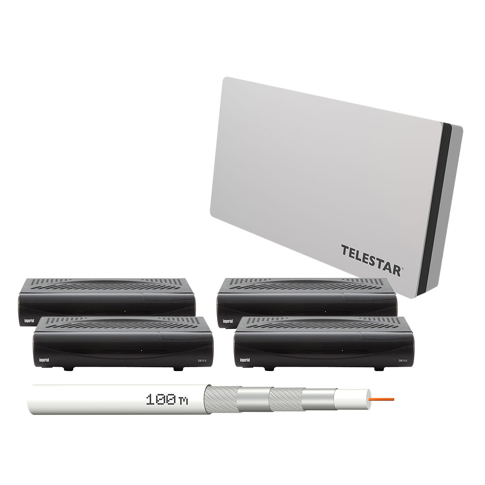 Unbenannt-4lP5rr7C9nfS3T TELESTAR 4 Teilnehmer HDTV Sat Satelliten Anlage Flachantenne DIGIFLAT 2 4x Imperial DB5 Receiver Ka