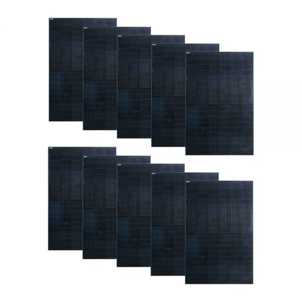 Megasat Solarmodul Mono 10er Set 4,1 KW Full Black monokristallin PERC Solar Modul je 410W