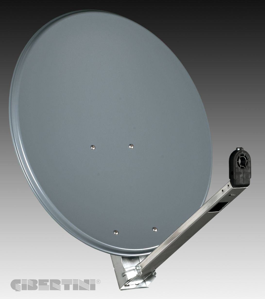 Sat-Spiegel GIBERTINI Schüssel 75 cm ALU mit Quattro LNB für Multischalter HDTV 