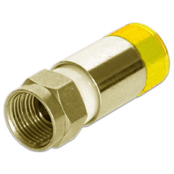 F-Kompressionsstecker Kompressionstecker 7,3mm gelb für Koaxialkabel