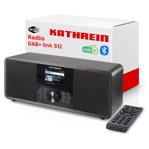Kathrein DAB+ link S12 schwarz stereo Internet Radio Internetradio DAB/UKW WLAN LAN