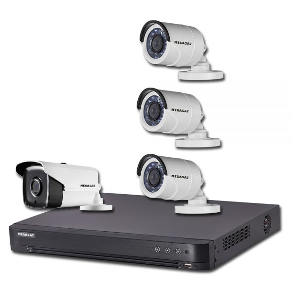 HSC 7800 Kamerasystem 2MP Video Überwachung Überwachungssystem 4 Kameras 1x HSC20 3x HSC10