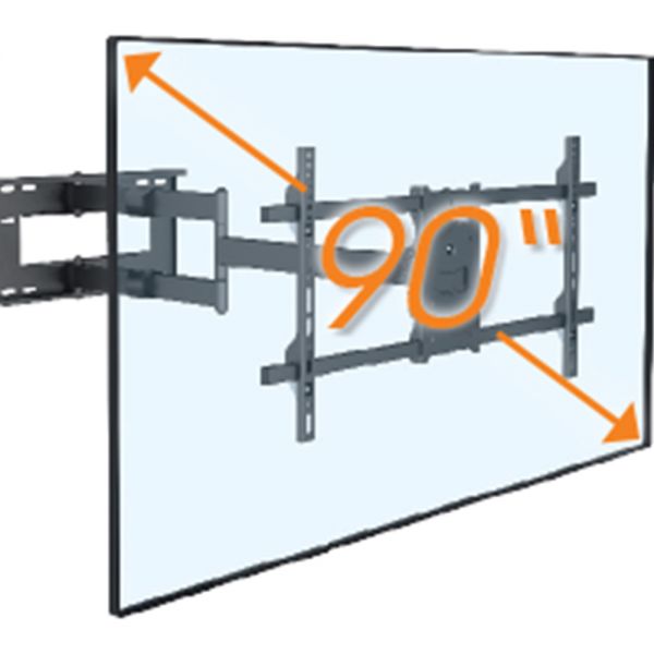 my wall H 27-1 XL TV Wandhalter drehbar vollbeweglich 42 - 90 Zoll LED Fernseher bis 50 kg