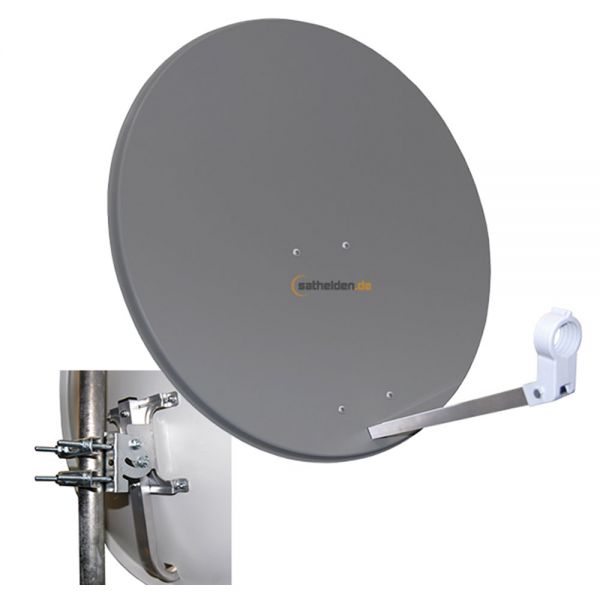 80 cm Sat Spiegel Satelliten Antenne Megasat Stahl anthrazit