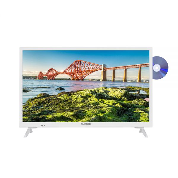 Telefunken XH24G501VD-W LED-Fernseher 60cm 24 Zoll Smart TV 400Hz DVD weiß gebraucht