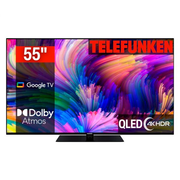 Telefunken D55Q700M6CW QLED-Fernseher 139cm 55 Zoll 4K Ultra HD Smart-TV UHD HDR10 gebraucht
