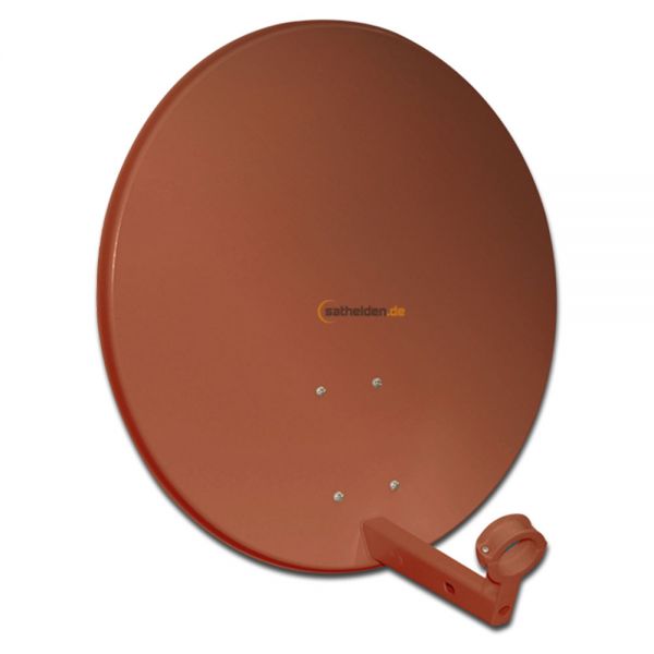 60 cm Sat Spiegel Satelliten Antenne Megasat Stahl rot ziegelrot