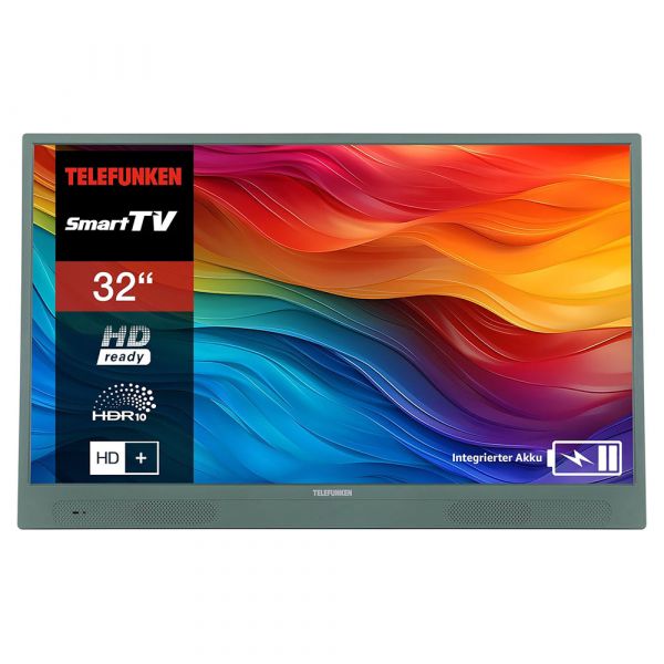 Telefunken PL32GI LED-Fernseher 80cm 32 Zoll mobiler Akku-TV Smart TV