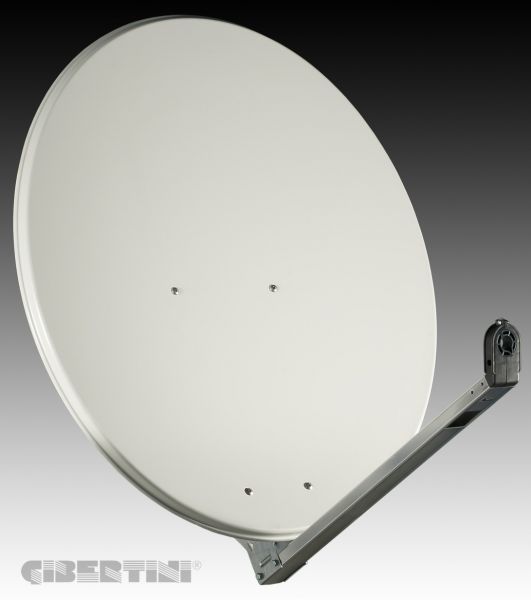 Gibertini Sat-Spiegel OP 85 L 85cm L-Serie Alu Sat Antenne Spiegel lichtgrau