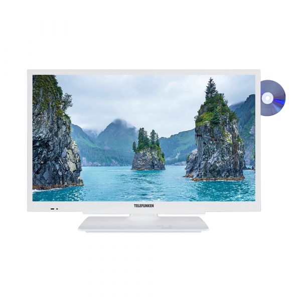 Telefunken XH24G101D-W LED-Fernseher 60cm 24 Zoll HD TV DVD 200Hz DVB-T2/C/S2 weiß gebraucht
