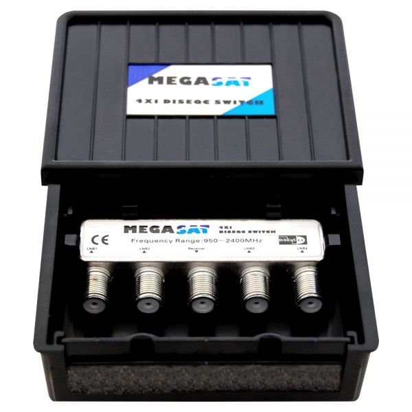 Megasat DiSEqC Schalter 4/1 Switch Sat Verteiler Wetterschutz