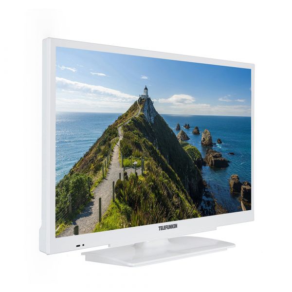 Telefunken XH24G101-W LED-Fernseher 60cm 24 Zoll HD TV 200Hz DVB-T2/C/S2 weiß gebraucht