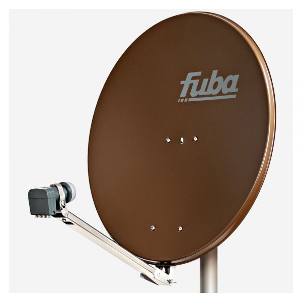 Fuba DAL 804 B Satellitenspiegel 80 cm braun Alu Satelliten Sat Schüssel Quad LNB