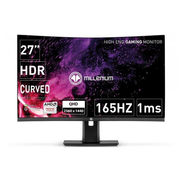 Millenium Gaming-Monitor MD27 Pro 165 27 Zoll WQHD Curved Monitor 165 Hz PC