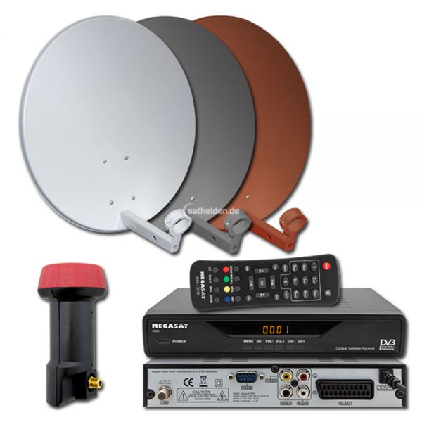 1 Teilnehmer Digitale Sat Satelliten Anlage Receiver 3600 Single LNB 0,1dB