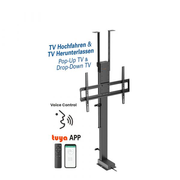 my wall HP 66-3 L motorisierter TV-Lift zum Einbau in Möbel Decken für Fernseher TV 43-88 Zoll 60Kg