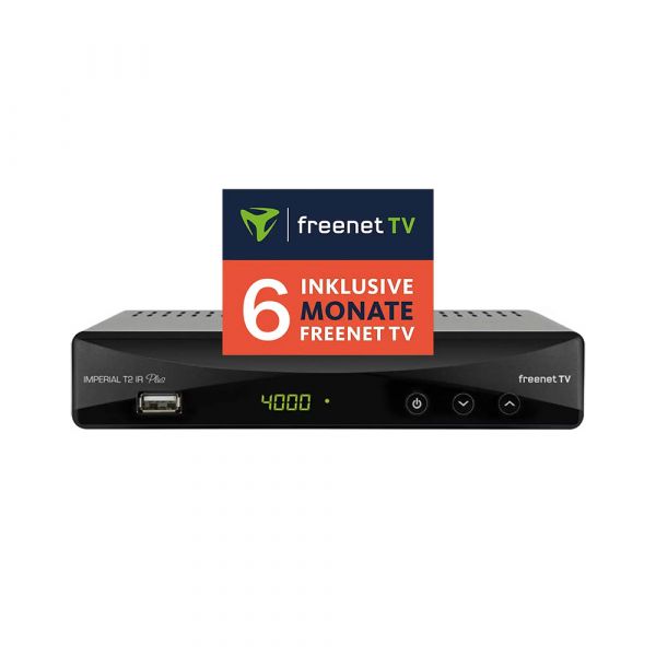 Imperial T2 IR DVB-T2 HD Receiver mit Irdeto Freenet TV Receiver H.265 PVR inkl. 6 Monate Freenet