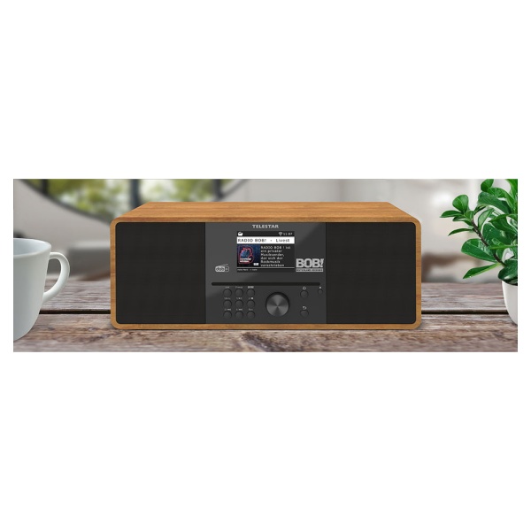 BOBs Rock Radio 2.0 stereo in legno DAB+ FM radio Internet con lettore CD radio digitale 