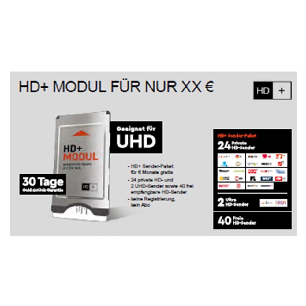 CI+ Modul mit HD+ Smartcard inkl. 6 Monate HD+gratis HDTV Sat HD+ Karte